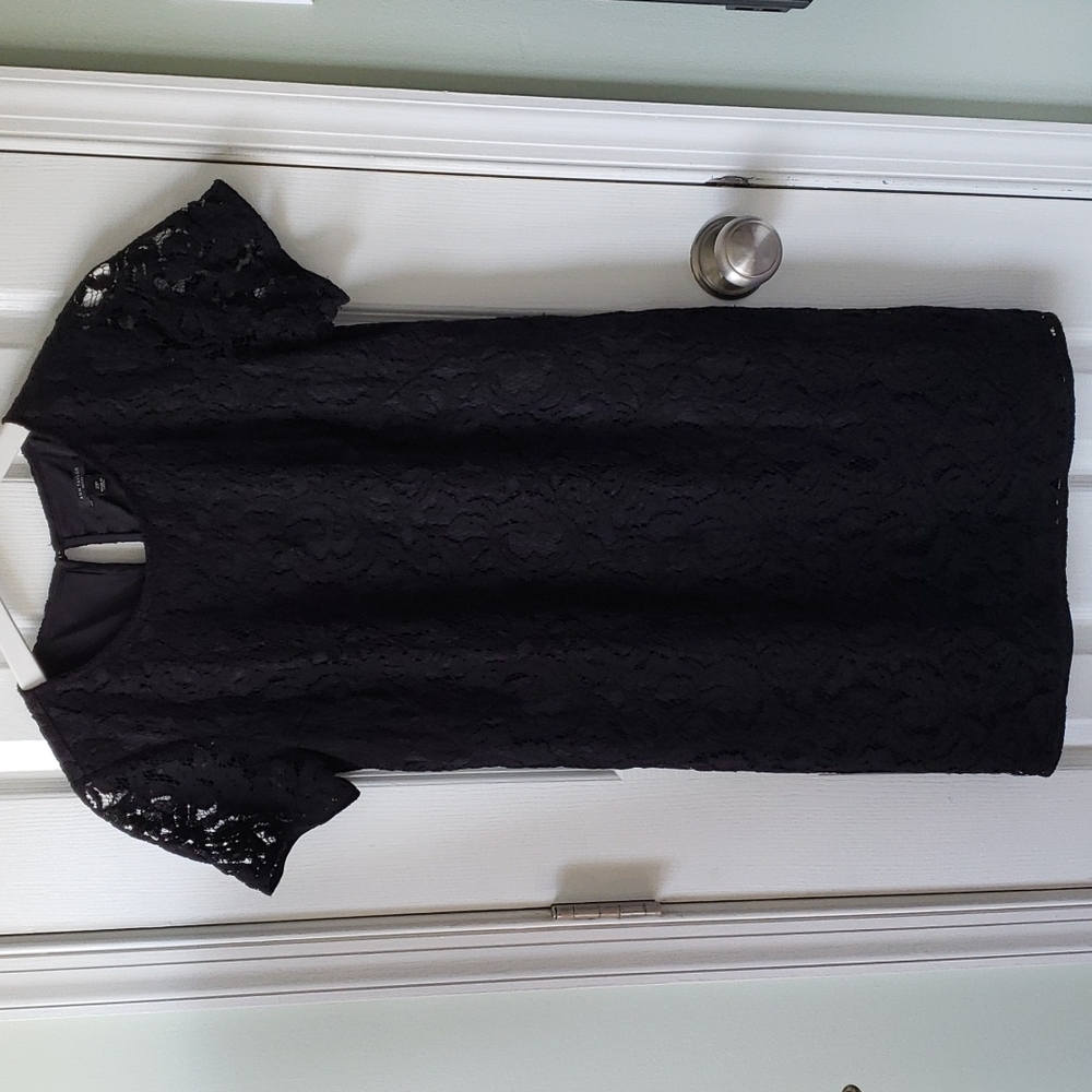 Ann Taylor Petite Black Lace Dress